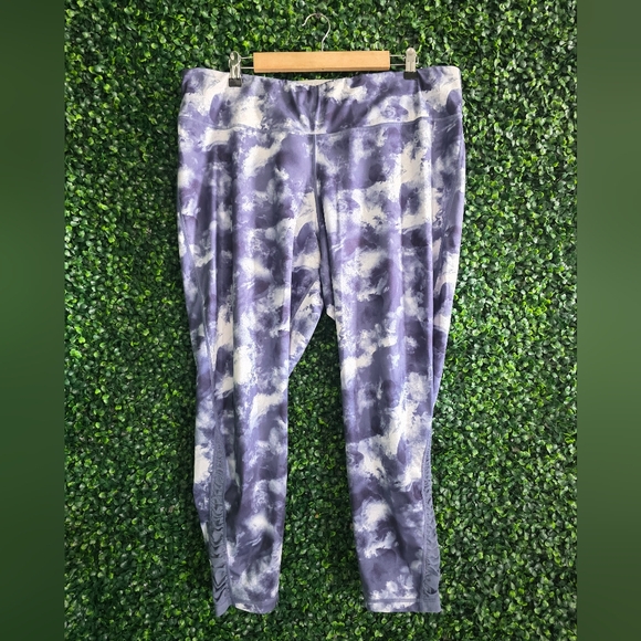 Ideology Women's Purple /White Leggings Size 3X - Picture 1 of 4